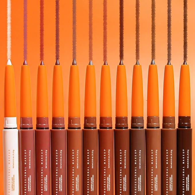 Matte Lip Liner Pencil for Shaping Lips, Retractable Creamy Brown Crayon LipLiner Pencil, Long Lasting Waterproof Lipstick Lip Liner Makeup, Vegan Beauty 09#