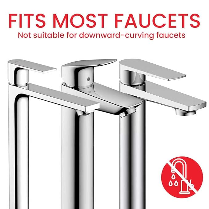 (2 Pack) Faucet Extender for Kitchen and Bathtub Sink, Universal Sink Handle Extenders, Fun Hand-Washing for Babies, Toddlers and Kids (Gray)