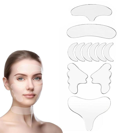 16Pcs Facial Wrinkle Patches, Anti Wrinkle Patches, Silicone Patches for Wrinkles Used to Prevent Fine Lines on The Facial Skin and Remove Wrinkles During Sleep at Night