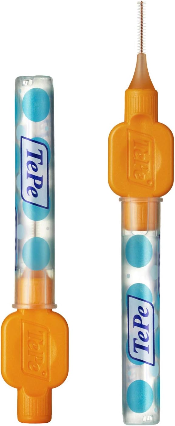 TePe Interdental Brushes Oral Dental Floss Toothbrush Different Colours & Sizes 1 X Pack (8 Brushes) 1 X Pack (8 Brushes) 0.45Mm Orange