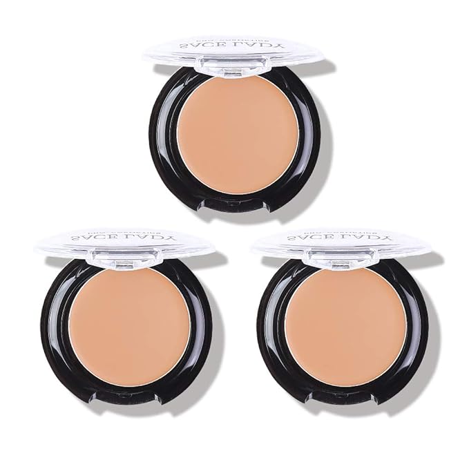 3 Pack Full Coverage Concealer Cream Makeup, Waterproof Matte Smooth Concealer Corrector for Dark Spot Under Eye Circles (3×5g/0.18Oz, #40 Natural)