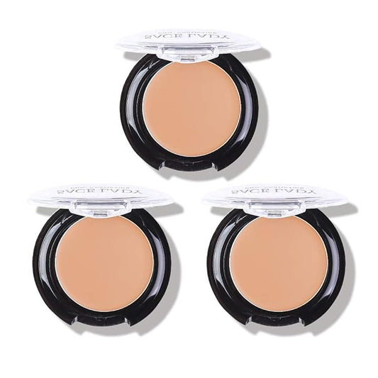 3 Pack Full Coverage Concealer Cream Makeup, Waterproof Matte Smooth Concealer Corrector for Dark Spot Under Eye Circles (3×5g/0.18Oz, #40 Natural)