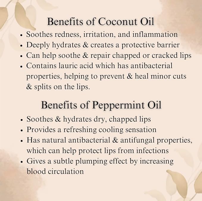 Shea Lip Butter - All Natural 4 Ingredient Lip Balm - Pack of 3 - for dry cracked lips, travel sized, ultra moisturizing vegan lip balm, for long lasting hydration, natural Peppermint scent