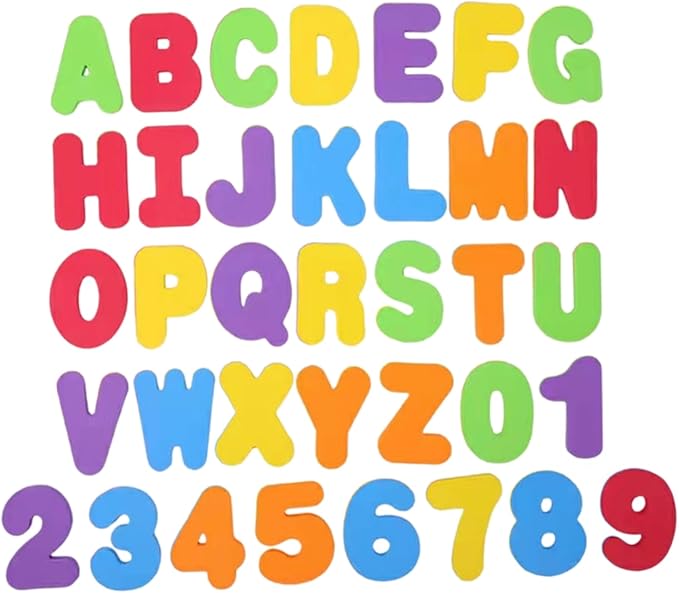 Bath Toys, 36 Sheets Fun Numbers and Alphabet Bath Toys, Floating Alphabet Letters & Numbers Learning for Bathtub Educational for Kids Children Boys Girls