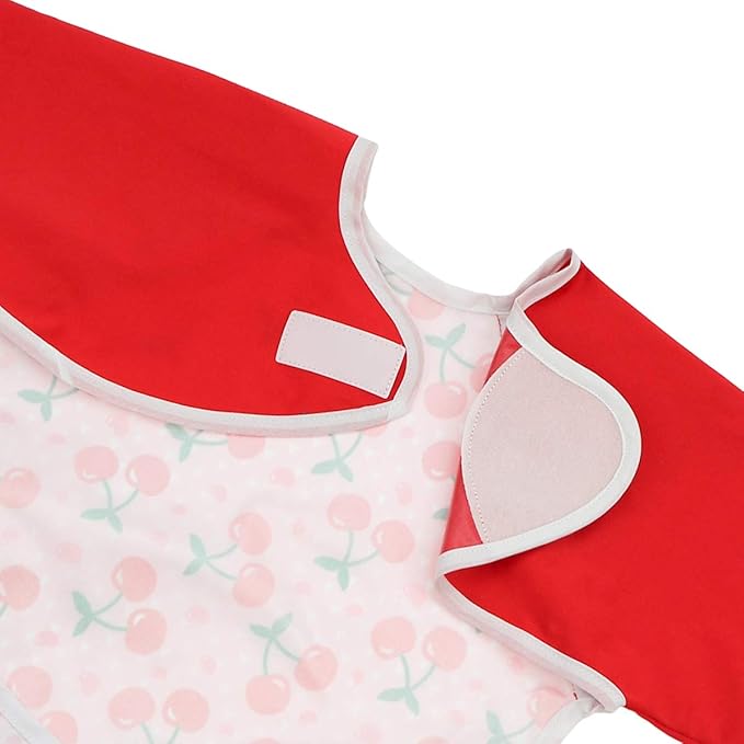 Infant Toddler Baby Waterproof Sleeved Bib, Bib with Sleeves&Pocket, 6-24 Months