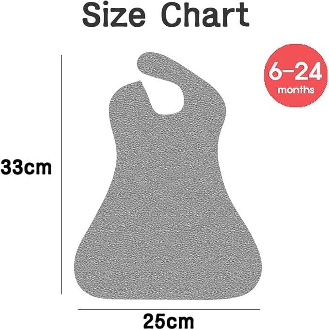 Full Coverage Waterproof Feeding Bib for Toddlers – Extra Long Apron Bib for Mealtime, Self-Feeding, High Chairn