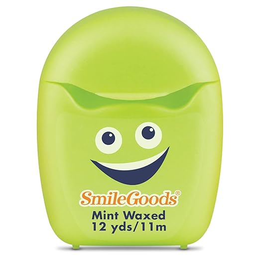 Practicon SmileGoods Cuties Mint Waxed 12 Yard Dental Floss, Mini Sample Size Floss for Giveaways, Travel, Kids, Adults, Patients, Assorted Bright Colors with Display Canister, Bulk 72 Pack