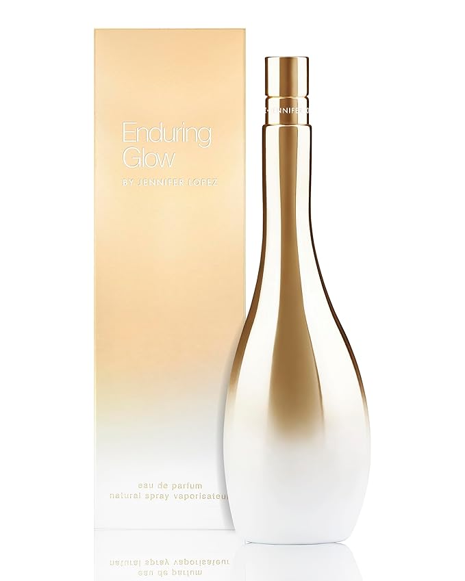 Jennifer Lopez Enduring Glow Eau De Parfum Spray, Iconic Shaped Gold Metalized Bottle, 1.7 Fl Oz (50 ml)
