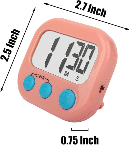 Classroom Timers for Teachers Kids Large Magnetic Digital Timer Teacher Supplies 2 Pack-Pink White