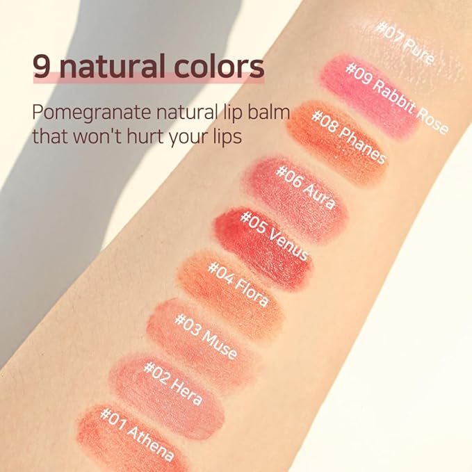 Lux Triple Lip Cure Balm (0.17 oz) 4 million units sold in Korea, Natural Tinted Korean Lip Balm, Petroleum/Paraben Free, Lip Butter,lip balm hydrating,tinted moisturizer (PHANES (Red Mandarin))