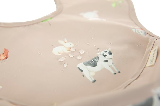 Ali+Oli Smock Bibs for Babies, BPA-Free Oeko-Tex Certified, Waterproof Baby Smock, Machine Washable, Toddlers Ages 6m+