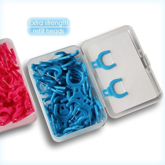 T.Smile Kids Evolutionary Clean Dental Flosser Kit, Child-Sized Handle & Refills, Fluoride Free, for Ages 3+, (Green Handle + 120 Biodegradable Refills)