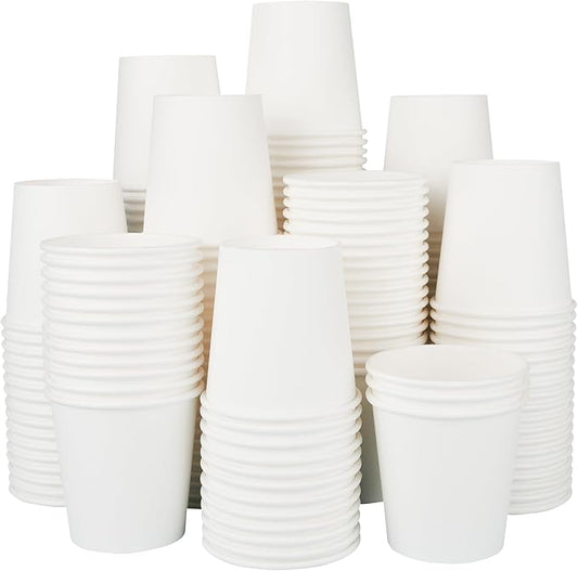 100 Pack 5 oz Paper Cups, Small Bathroom Cups Disposable Paper Cup for Mouthwash,Hot/Cold Beverage Drinking Cup for Party, Picnic, BBQ, Travel and Event
