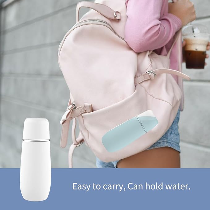 Portable Bidet for Travel Friendly Handheld Personal Peri Bottle 400ml Convenient Leakproof Design Personal Hygiene Cleaning (White, 400ml)