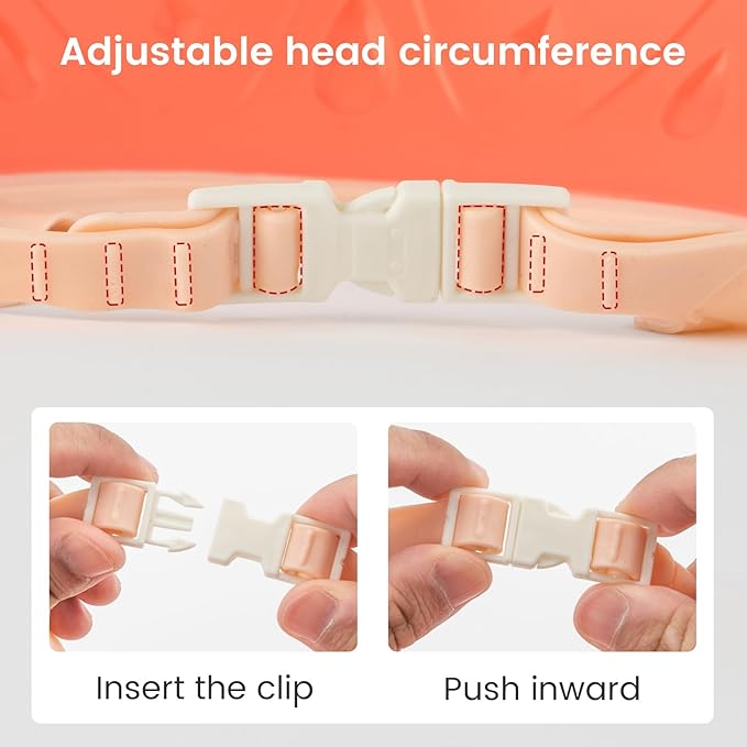 FUNUPUP Kids Shower Cap, 2 Pack Adjustable Toddler Hair Washing Bathing Cap Shield Visor Shampoo Cap Protect Baby Eyes (Crown, Pink and Yellow)