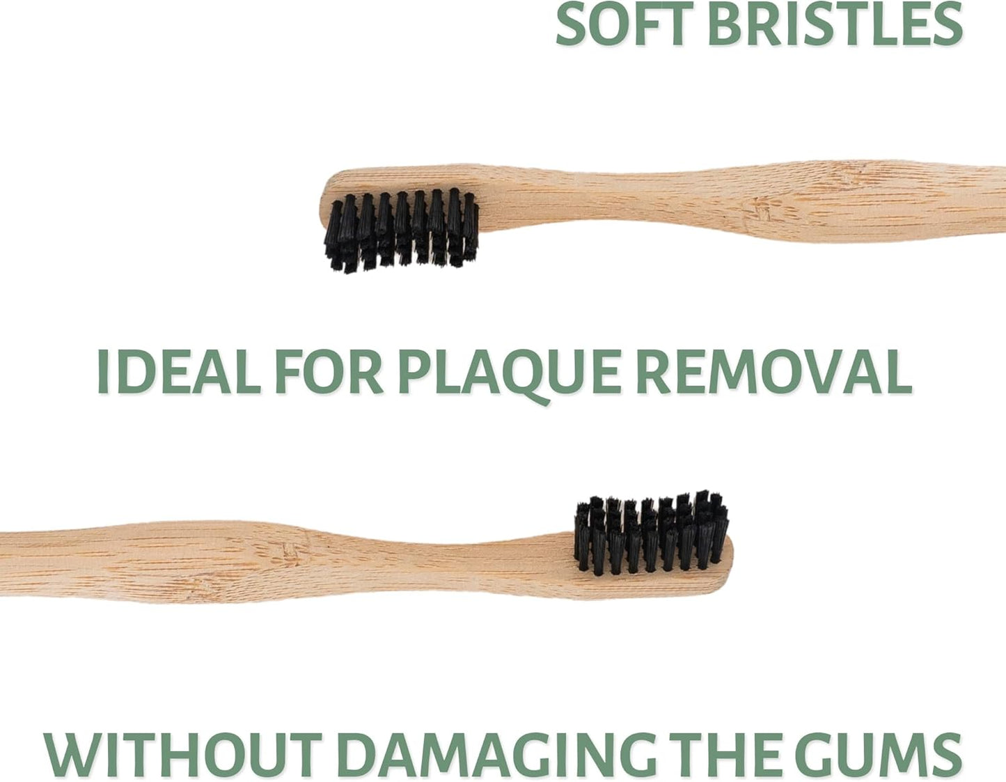 Living Well with Dr. Michelle Bamboo Toothbrushes (4 Pack) Eco-Friendly, Natural, BPA Free & Biodegradable, Infused with Charcoal, Wood Color Tooth Brushes for Adults