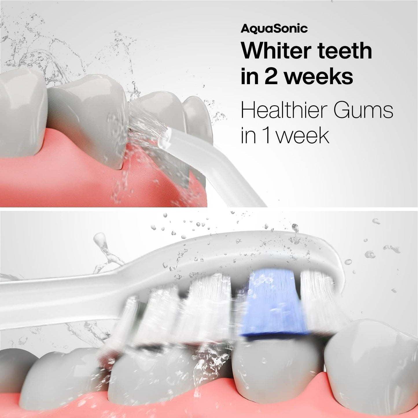 AquaSonic Home Dental Center PRO – Brushing & Flossing Made Easy – Brush & Floss – Power Toothbrush & Water Flosser – Whiter Teeth & Healthier Gums