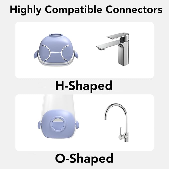 Faucet Extender for Toddlers and Kids, fits Sink spout tub for Kitchen and Bathroom. Promotes Hand Washing, Hygiene Awareness Independence. Cartoon Design w/Universal fits(Blue, Pink, 2PCS)