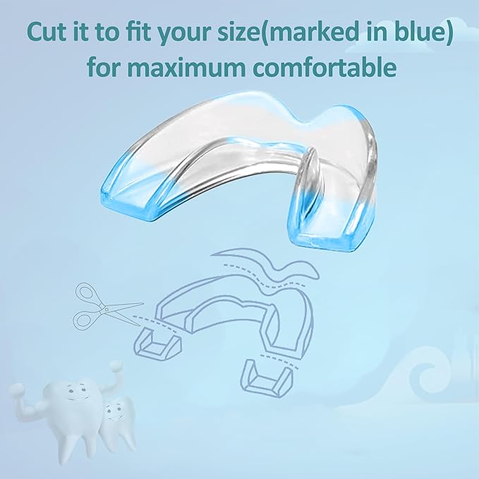 Kids Night Guard for Teeth Grinding, 8 Pack Moldable Night Guard for Clenching Teeth | Comfortable Guard | Including Hygiene Case and Gel Ice Pack