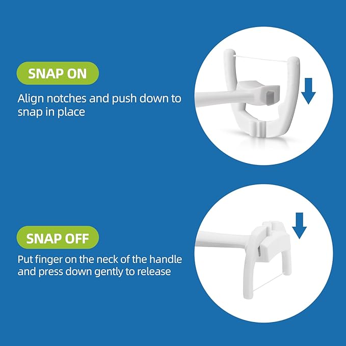 RioRand Ultraclean Access Flosser Refill Heads, Deep Clean Teeth, Protect Teeth and Gums PFAS Free, Compatible with Listerine Ultraclean Access Flosser 60 PCS (Pack of 1)