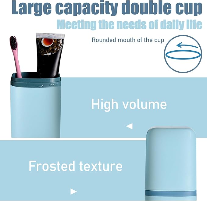 Huakaile 4 Pack Plastic Travel Toothbrush Holder, Portable Toothbrush Cup with Cover, Toothbrush Case Box Toothpaste Container for Storage Organizer Bathroom Camping (4 PCS)