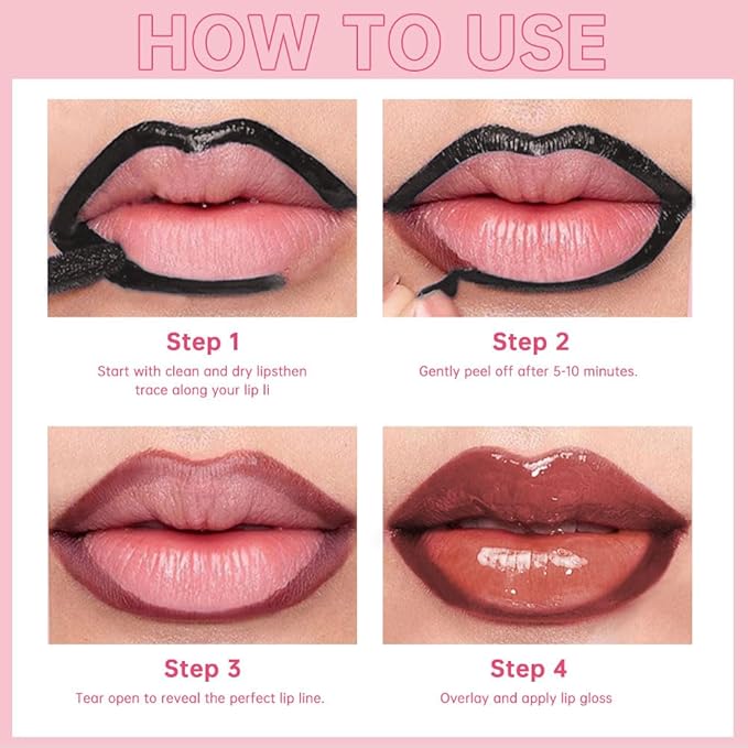 Dual-Ended Peel Off Lip Liner & Stain in Mocha Cocoa – Tattoo-Like Peel Off Lip Stain Liner + Hydrating High Shine Brown Lip Tint, Long-Lasting Waterproof Smudge-Proof Duo for Natural Mocha Brown Lips