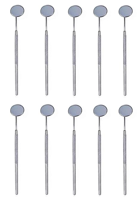 25pcs Dental Mouth Mirrors with Handle Stainless Steel Dental Instruments Bulk Explorers Oral Hygiene by SurgicalOnline