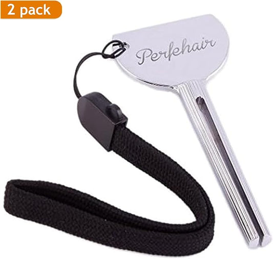 2pcs Tube Toothpaste Squeezer Keys, Metal Hair Dye Color Key Roller Dispenser Wringer Tool