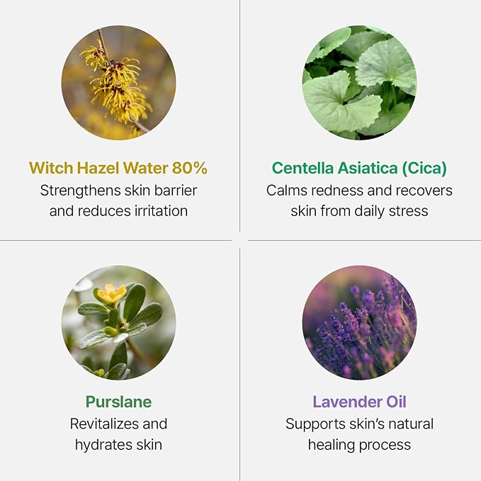 Silver Shield Mist, Refill - Facial Barrier Toner, 80% Witch Hazel Water, Centella Asiatica for Skin Barrier Repair, Recovery Calming Mist for Sensitive Skin, Korean Skin Care (3.38 fl oz)