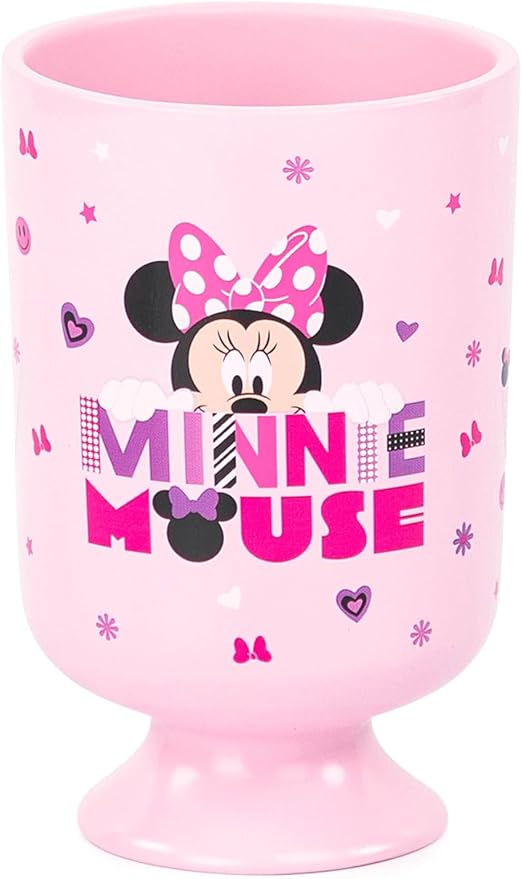 Jay Franco Disney Minnie Mouse Bathroom Tumbler - Pink Resin Toothbrush/Pencil Holder - Kids Bathroom Accessory