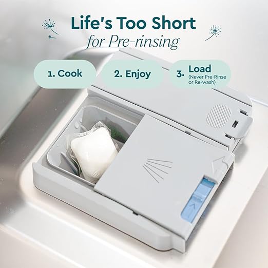 Puracy Dishwasher Pods, Natural Dishwasher Detergent, Free & Clear Dish tabs - Enzyme-Powered, Spot & Residue Free - TikTok Trend Items, Must Haves from TikTok Made Me Buy It (Free & Clear, 50 Count)