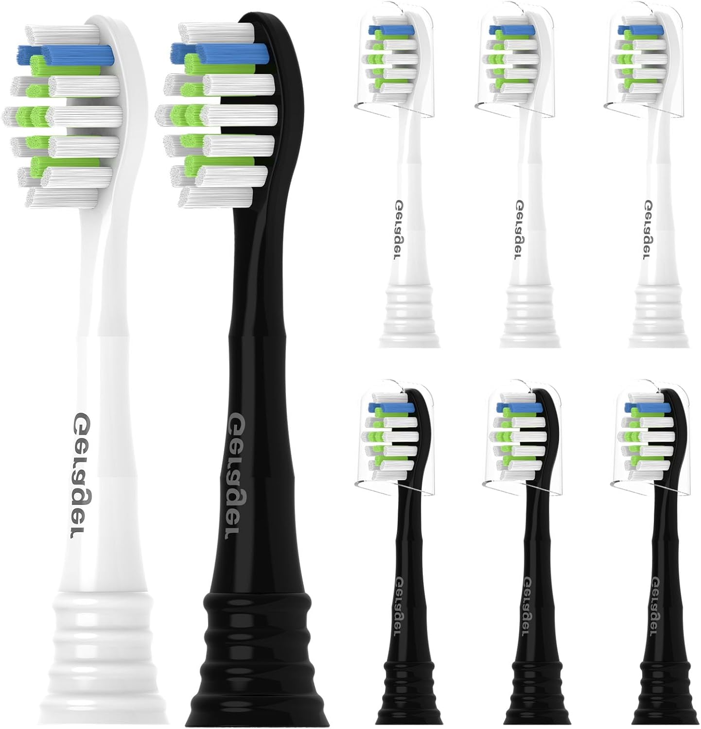 Replacement Heads Compatible with Philips Sonicare Toothbrush 4100 5100 6100 1100 2100 3100, 8 Pack