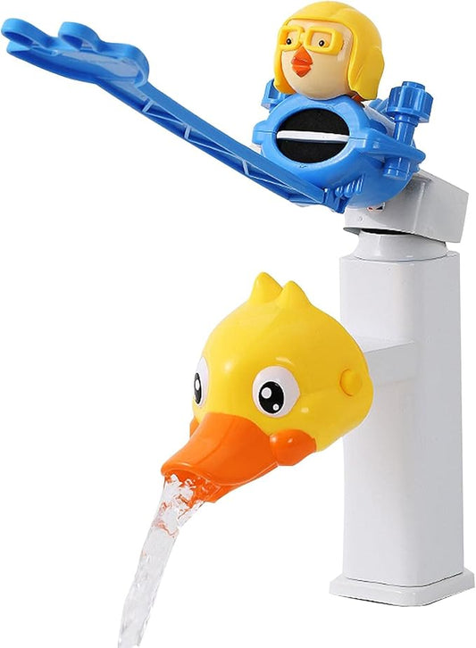 Naysku Cartoon Faucet Extender, Safety Faucet Extender for Children Toddler Kids Hand Washing Baby Kids Hand Wash Helper Bathroom Sink, Silicone Faucet Extender Extender