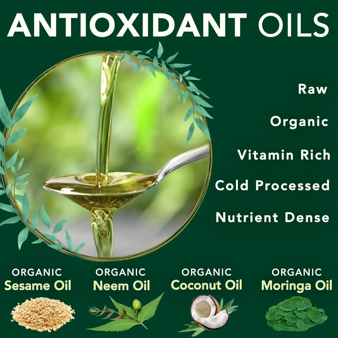 Antioxidant Oil Pulling Super Oral Conditioner with Cold Pressed Sesame, Neem, Moringa, & Coconut Oil for Teeth & Gum Health - 18 Botanical Extracts, CoQ10 & Vitamins, Refreshing Anise Flavor