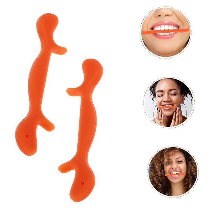 2pcs Smile Practice Tool Silicone for Oral Muscle Strengthening Lips Shaper and Mouth Exerciser and Compact Design for Speech and