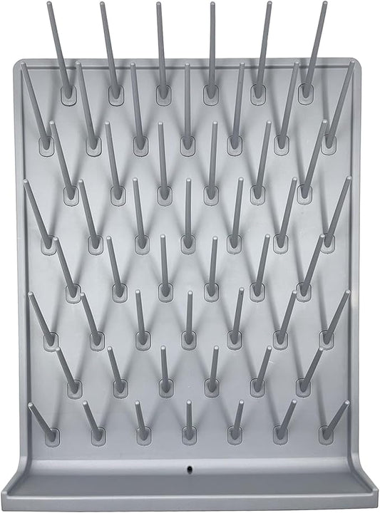 Lab Drying Rack 52 Pegs Laboratory Cabinets Glass Drying Racks Wall-Mount Grey Cleaning Frame for School Laboratory Utensils Hidden Installation