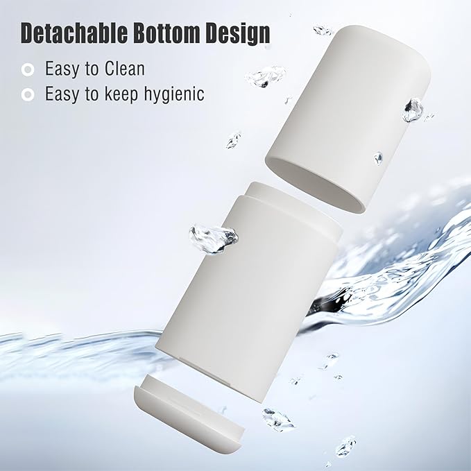 Travel Toothbrush Case with Cup, White - Toothbrush and Toothpaste Travel Case, Doubles as Dorm Toothbrush Holder, Detachable Base, Compact Toothbrush Covers for Camping, Business Trip