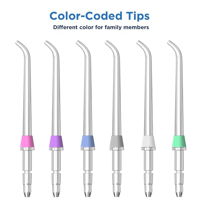 Replacement Heads for Waterpik, Replacement Picks for Water Pik Water Flosser (6 Classic Jet Tips)