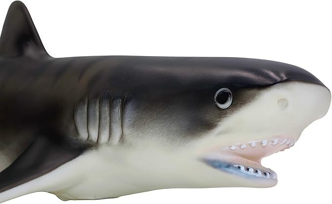 Gemini&Genius Sea Animal Tiger Whale Action Figure Soft Rubber Swimming Pool Bathtub Toys, Realistic Ocean Animals Orcas Educational and Role Play Toys for Kids and Collectors