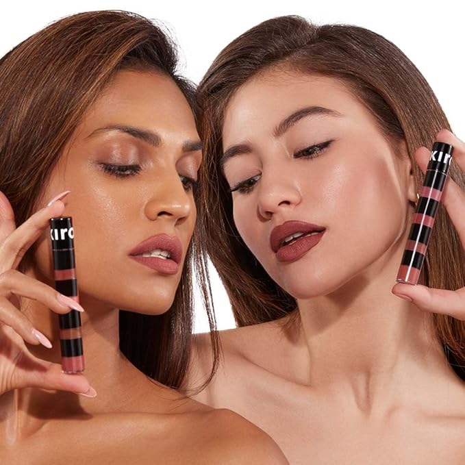KIRO Four Play Non-Stop Airy Matte Liquid Lip Stack | Supreme Quad | 4 Nude Lipstick Shades | Long-Lasting, Transferproof & Hydrating | Lightweight & Skincare-Infused with Avocado & Apricot Oils | 6ml