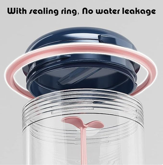 MURRI&MURRDI Denture Bath Case Holder with Mirror & Strainer Basket, Retainer Mouth Guard Soak Container Box, Braces Cleaner Cup, Travel Cleaning Storage for Invisalign Aligners Dental, Dark Blue