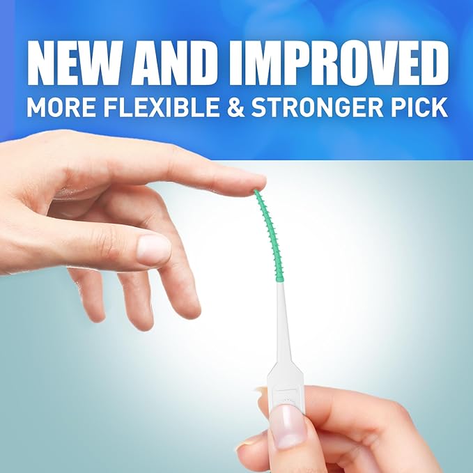 RAZOKO Soft Interdental Brushes Original, Dental Picks for Cleaning Teeth, Disposable Interdental Brushes, with Convenient Carry Case (Green, 300 Count)