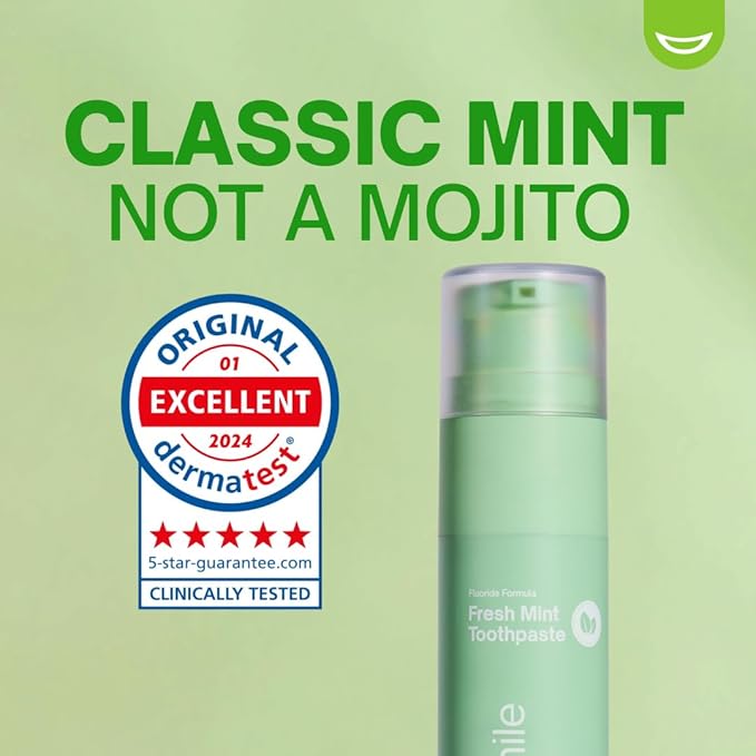 MySweetSmile Fresh Mint Toothpaste – Advanced Fluoride Formula – Strengthens Enamel & Prevents Cavities – Dentist-Approved & Enamel-Safe – IndyBest Award-Winning Brand - Makes Brushing Fun Again - 60g