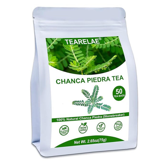 TEARELAE - Chanca Piedra Tea Bags - 50 Count - Natural Stone Breaker Tea for Kidney Health - 100% Pure Premium Phyllanthus Niruri Leaves - Non-GMO - Caffeine-Free