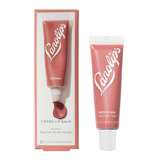 Lanolips Tinted Lip Balm - Moisturizing, Color-Tinted Balm with Lanolin & Vitamin E for Dull, Dry, Cracked Lips, Perfect Nude (12.5g / 0.44oz)