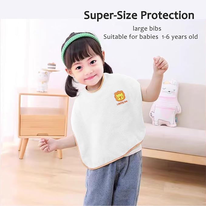 Bibs,Extra large bibs for Toddlers, Towel Bibs,Waterproof and super absorbent.