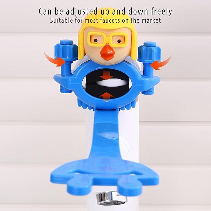 Naysku Cartoon Faucet Extender, Safety Faucet Extender for Children Toddler Kids Hand Washing Baby Kids Hand Wash Helper Bathroom Sink, Silicone Faucet Extender Extender