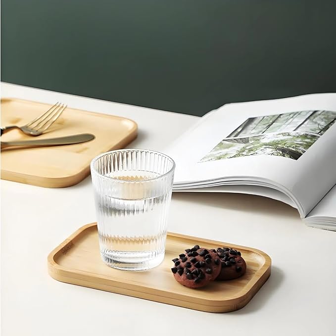 1PCS Bamboo Bathroom Trays - Suitable for The Bathroom,Kitchen,Breakfast Tray and Decorative Tray (8.27 in * 4.33 in)
