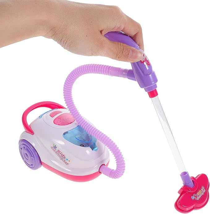 Kisangel Pretend Vacuum Cleaner for Boys and Multifunctional Cleaning Tools Kit with Broom Mop and Bucket Enhances Skills and Imaginative Play No Battery Needed Playhouse Random Color