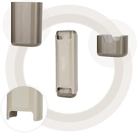 3 Pack Portable Travel Toothbrush Case, Toothpaste Case with Split Mouthwash Cup, Travel Toothbrush Cup Case for Travel, Business, Home, Camping